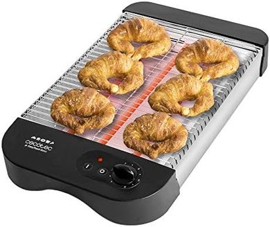 Tostadora Cecotec Easytoast: Plancha horizontal, 900W, 6 niveles.
