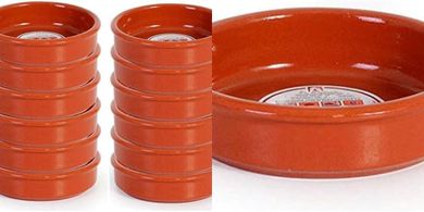 Cazuelas de barro (12 unidades, Ø14cm): horno y vitrocerámica.