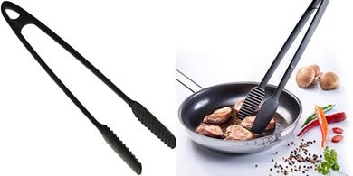 Pinzas de cocina Westmark: resistentes, 33 cm, negras.
