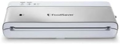 Conserva alimentos FoodSaver compacta: sellador manual, 1 rollo + 4 bolsas.
