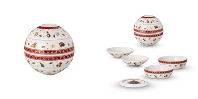 Villeroy & Boch:  Servicio de Navidad "La petite Boule", 5 cuencos (14cm)
