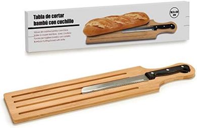 Tabla de cortar pan con cuchillo, 50x10cm
