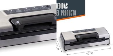 Envasadora al vacío Ingenious Lacor: 120W, doble sellado, incluye adaptador.