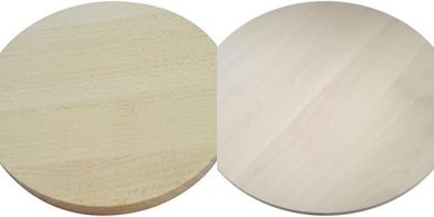 Cortadora de pizza redonda, doble cara, madera, 15 cm
