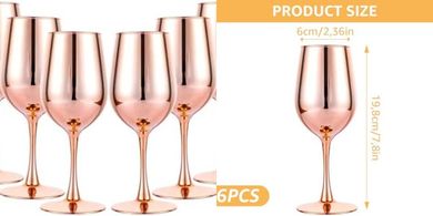 Copas Vino Tinto Rosa Dorado: Camping, Fiestas
