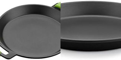 Paellera de aluminio negro, 36 cm