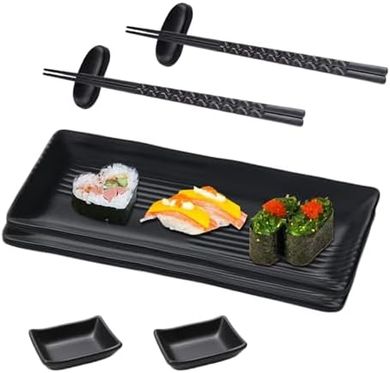 Juego de vajilla japonesa de melamina para sushi (8 piezas)
