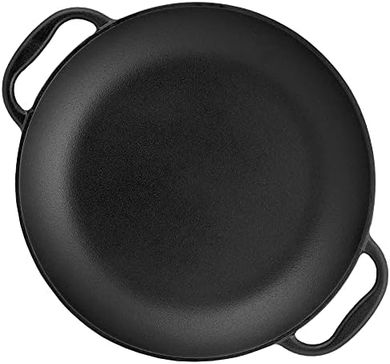 Paellera de hierro fundido, 6 personas, 36cm, pre-sazonada.
