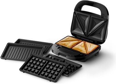Sandwichera Philips 5000: Paninis, sándwiches y gofres, 750W.