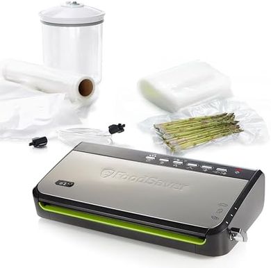 Envasadora al vacío FoodSaver FFS005X con accesorios y bolsas.