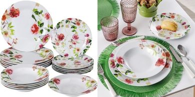 Servicio de vajilla Baroni Home: 18 piezas porcelana/gres, 6 personas
