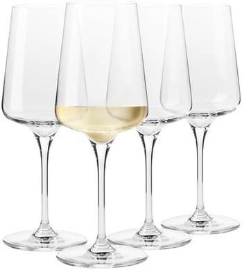 Copas Krosno Infinity: 4 copas elegantes para vino blanco y spritz.
