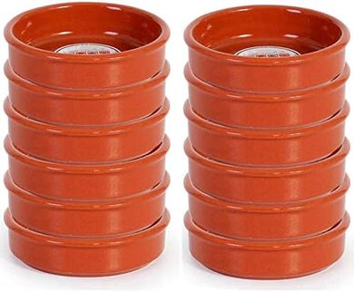 Cazuelas de barro (12 unidades, Ø10cm): horno y vitrocerámica.