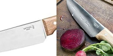 Cuchillo Chef Opinel N°118: Acero inoxidable, 20cm, mango haya.
