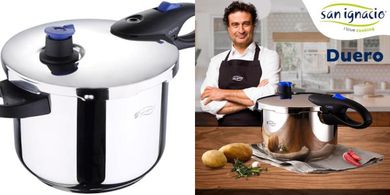 Olla a presión Duero: 22 cm, 5.5 L, acero inoxidable, inducción