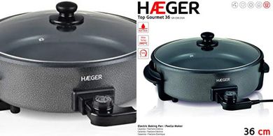 Paellera eléctrica HAEGER Gourmet 36: multiusos, 5 niveles, antiadherente.
