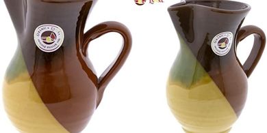 Handmade Spanish clay jugs (1 liter): beer, milk, juice, water.
