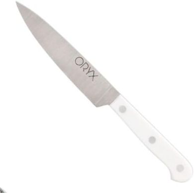 ORYX Husky Cocina 13 cm. Hoja Acero Inoxidable, Carne, Pescado, Cuchillo Chef, Mango Ergonomico Blanco, Multicolor