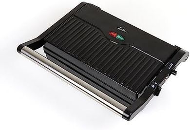 Parrilla eléctrica JATA JEGR1107: grill antiadherente, 1000W, 180º