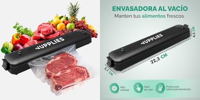 Envasadora al vacío doméstica profesional: 5 modos, 50 bolsas.