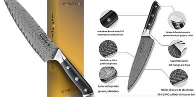 Cuchillo Cocina Profesional Damasco Japonés 67 capas, 20cm, mango G10
