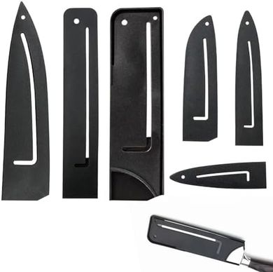 Protectores de cuchillos negros, 6 piezas
