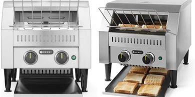 Tostador Hendi de cinta doble, acero inoxidable, 2240W