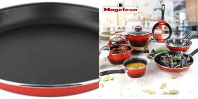 Paellera Magefesa roja esmaltada 34 cm