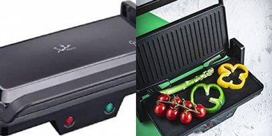 Parrilla eléctrica Jata GR266: 3 en 1, antiadherente, 1000W