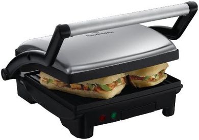 Sandwichera Russell Hobbs 3 en 1: Panini, plancha, parrilla. Antiadherente, 1800W.