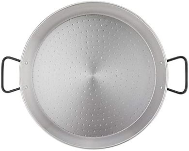 Paellera de acero pulido gris, 40 cm, pack de 6