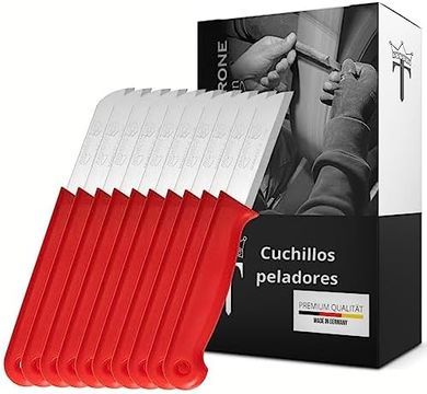 Cuchillos Solingen de fruta, acero inoxidable, rojo (10 piezas)
