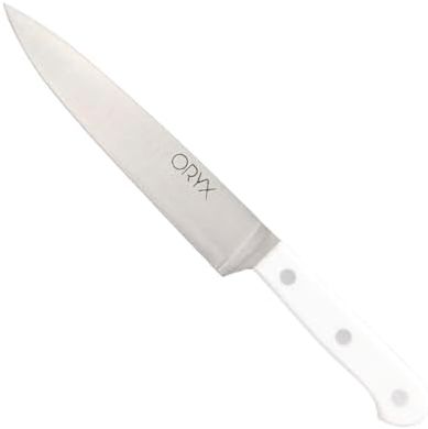 Cuchillo ORYX Husky: Hoja 17cm Acero Inoxidable, Mango Ergonómico Blanco
