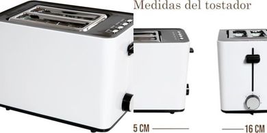 TOSTADORA UNA RANURA ANCHA LARGA 750W FUNCION DESCONGELADO RAPIDO 6 POSICIONES FUNCION STOP TODO TIPO DE PAN, DE MOLDE, ARTESANO TOSTADOR DE PAN TO3326