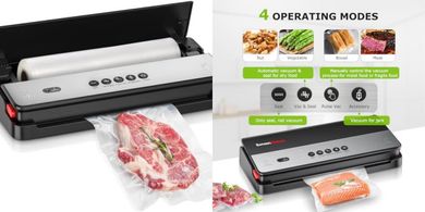 Envasadora al vacío Bonsenkitchen: cortador pasta, rollos y kit inicio.