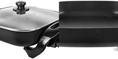 Italian Design - Plancha de Asar 1500W | Control Automático de Temperatura - 150 grados de Temperatura Máx - 300x300x60 mm - Tapa Incluida