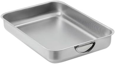Bandeja horno acero inoxidable, rectangular (35cm), asa.