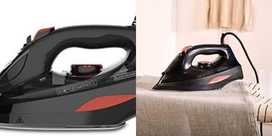 Plancha de vapor Black+Decker BXIR3000E: cerámica, 3000W, negro