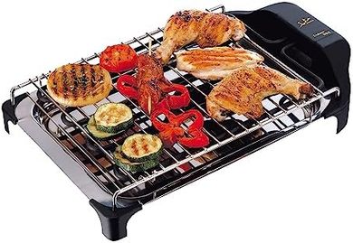 Parrilla eléctrica Jata BQ101: sin humo, dos alturas, 2400W.