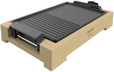 Plancha eléctrica TastyGrill 2000: acero inoxidable, RockStone, 2000W.