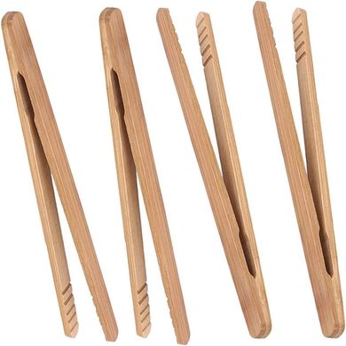 Pinzas de bambú para cocina: 4 piezas, 18 cm