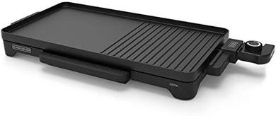 Plancha eléctrica Black+Decker 2200W: antiadherente, fácil limpieza.
