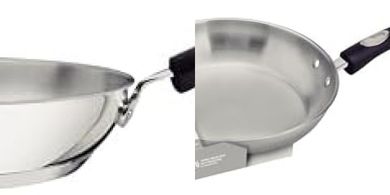 Sartén Solar Tramontina: Acero inoxidable, 24cm, antiadherente, mango de silicona.