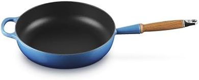 Sartén Le Creuset de hierro fundido, 28 cm, mango madera, azul