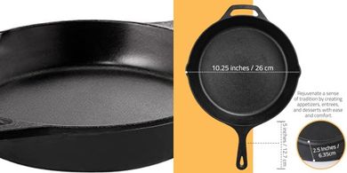 Sartén hierro fundido KICHLY 26cm: para interior/exterior.