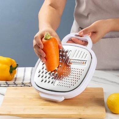 Rallador CHEFZOCO 3 en 1: Acero inoxidable, queso, verduras.
